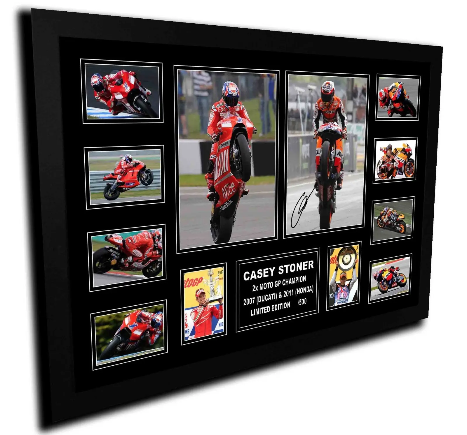 Casey Stoner 2x Moto Gp Champion Signed Photo Poster Limited Edition ( Unframed - Print Only )