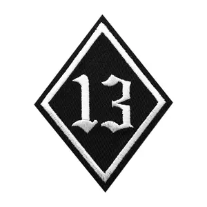Lucky Number 13 Embroidered Iron on Sew on PATCH