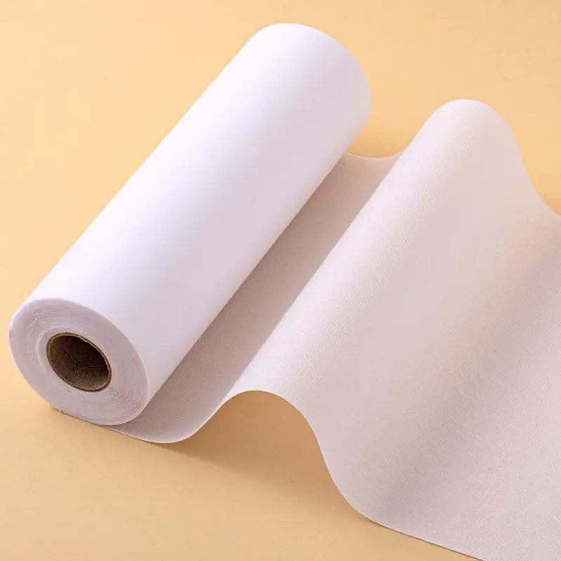 Heavy Weight White Fusible Interfacing Roll for Sewing & Crafts to Do: 11.2" x 11yd Iron-On Non-Woven Fabric Stiffener, Machine Embroidery Stabilizer, Durable Adhesive