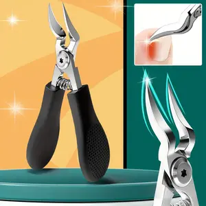 Stainless Steel Ingrown Toenail Clipper for Thick Hard Nails - Sharp Curved Blade Manicure Tool for Adults & Elderly, Unisex Toenail Care Grooming Kit