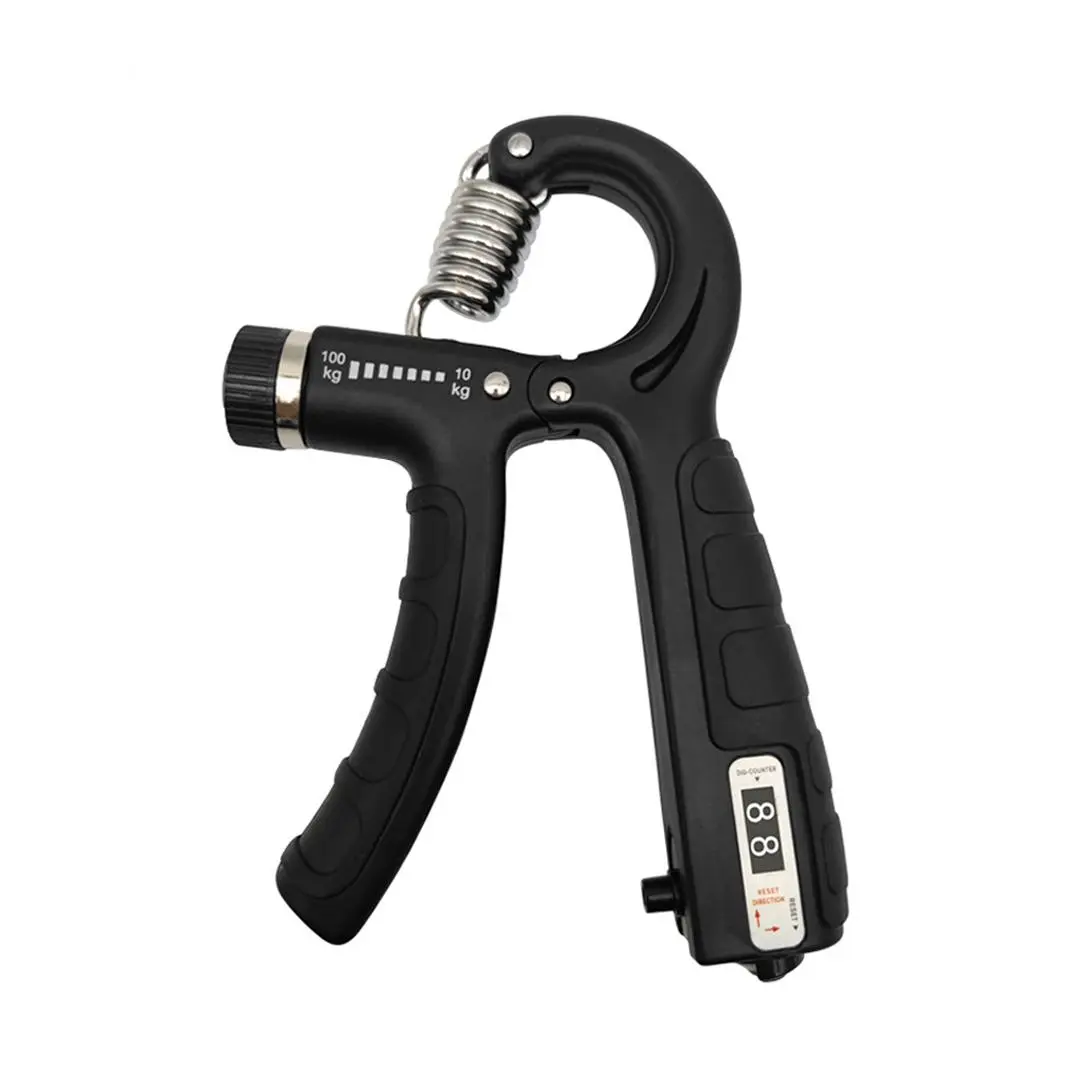Adjustable Hand Grip Strengthener with Electronic Counter, 10-100kg Resistance, Forearm Trainer for Strength Training & Hand Rehabilitation