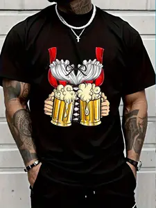 100% Cotton Dirndl Costume Oktoberfest Fraulein Women Beer Mug T-Shirt Women's Men's Graphic Tee Crew Neck summer vacation Tops