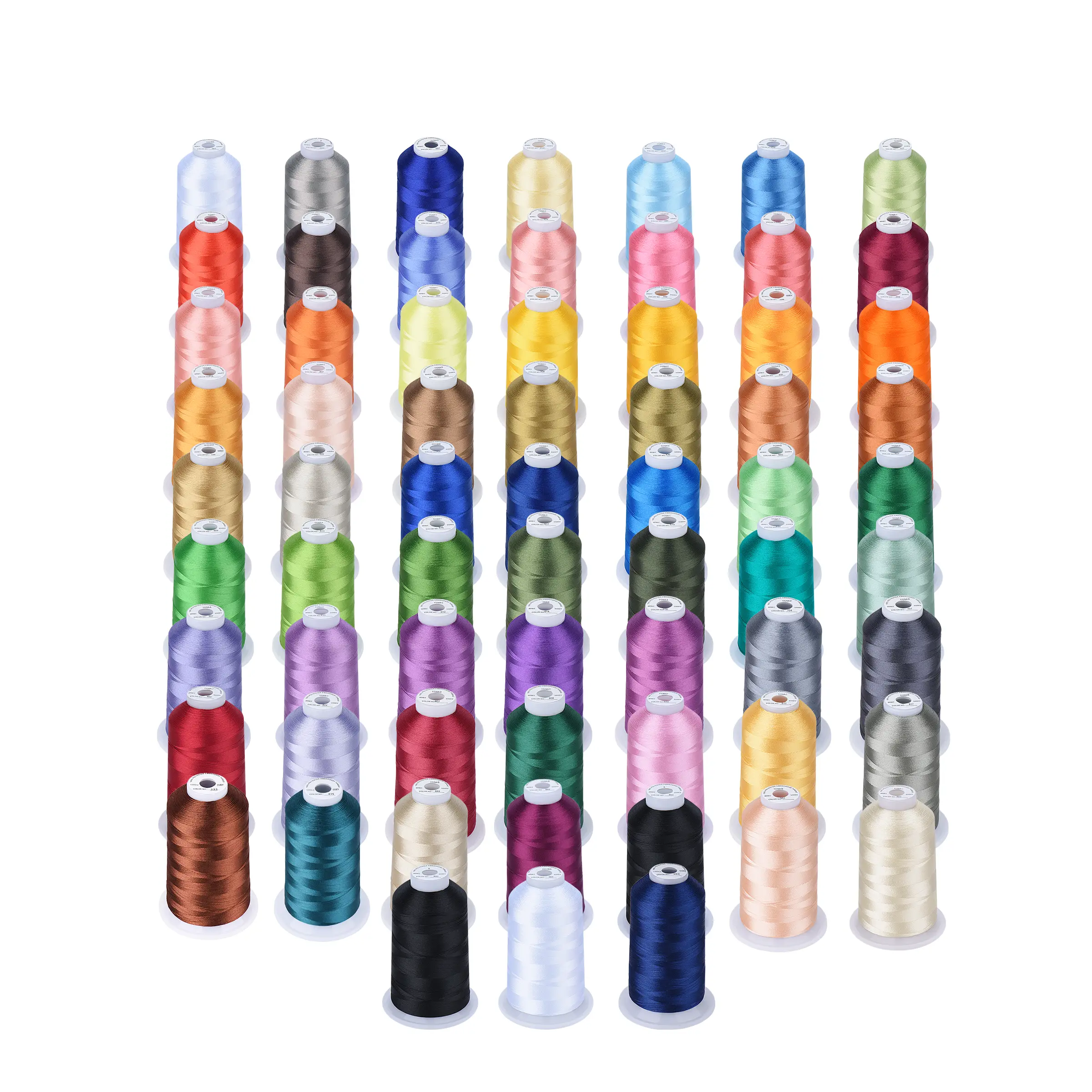 Simthread High-Quality Polyester Sewing Thread Set - 63 Classic Colors, 5000M Spools, 3 Extra 5000m Spools, Unbeatable Value for DIY Needlework, Sewn Embroidery with Uninterrupted Stitching