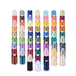 Simthread 63 Colors 5000M Huge Spool Embroidery Thread Set for Crafting and Sewing Versatile Comprehensive Thread for Detailed Work