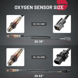 OE 2pcs Oxygen Sensor Upstream Downstream O2, Compatible with 2012-2018 for KIA Rio Soul 54.1oz, 2012-2017 for HYUNDAI Accent Veloster 54.1oz, 234-4568 Replacement 1pc + 234-5055 Replacement 1pc
