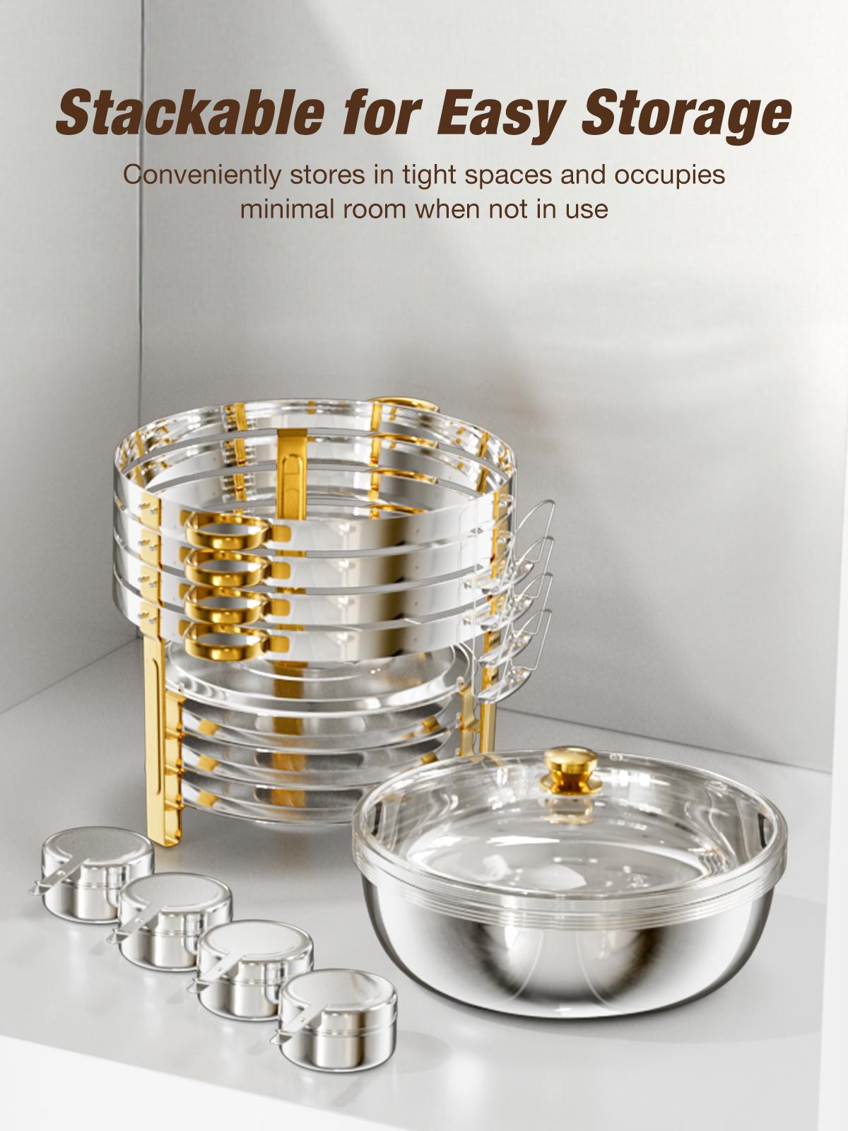 WARMOUNTS 8QT Gold Chafing Dishes for Buffet with Glass Lid , Round Chafers and Buffet Warmers Set with Mirror-Polished Stainless Steel, Rolled Rim, Stackable, Lid Holder for Parties, Weddings, Easter, Gatherings (2/4 Packļ¼ WARMOUNTS 8QT Gold Chafing Dishes for Buffet with Glass Lid , Round Chafers and Buffet Warmers Set with Mirror-Polished Stainless Steel, Rolled Rim, Stackable, Lid Holder for Parties, Weddings, Easter, Gatherings (2/4 Packļ¼
