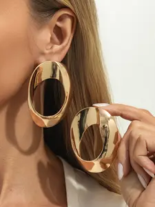 Elegant Metal Ear Studs, Statement Earrings, Abstract Geometric Design, Perfect Gift for Women, Ideal for Daily Wear & Special Occasions