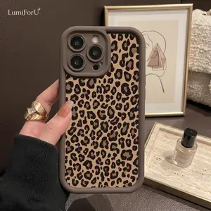 Leopard Print Phone Case for iPhone 17 Pro Max, 16, 16e, 15, 14 Plus, 13, 12, 11, X, XS – Shockproof Drop Protection – Soft Silicone Bumper + Durable Back – Stylish Animal Pattern Cover