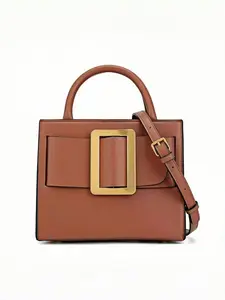 Vintage Metal Buckle Handbag, Lightweight Luxury Crossbody Bag, Multicolor Versatile Commuter Women's Bag, Stylish Small Square Purse, Crossbody Shoulder Handbag
