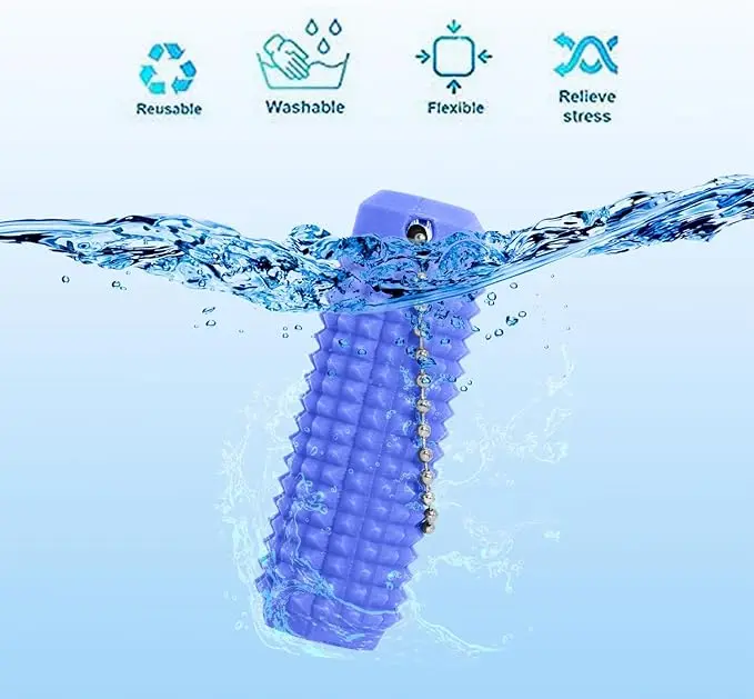 Little Ouchies Fidget, Portable Stim Tool, Pocket Mini Fidget Toy,  Pain Stim Fidget, 3D Printed Venting Key Pendant, Spiky Grippie Stim Keychain for Anxiety Relief Easter Gifts for Kids