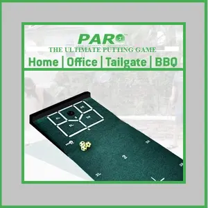 PAR2 Putting Game and Practice Mat. Play Golf Anywhere, Anytime. No More Boring Putting Practice, Practice While You Play!
