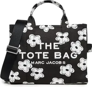 Marc Jacobs The Daisy Canvas Medium Tote Bag - Black/White 2S5HTT028H03-005