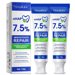 Hydroxyapatite Dental Care Toothpaste 120g, Protects Enamel, Fluoride-Free, Vegan, Brightens Teeth, Fresh Breath, Gentle Non-Irritating, Suitable for Sensitive Teeth
