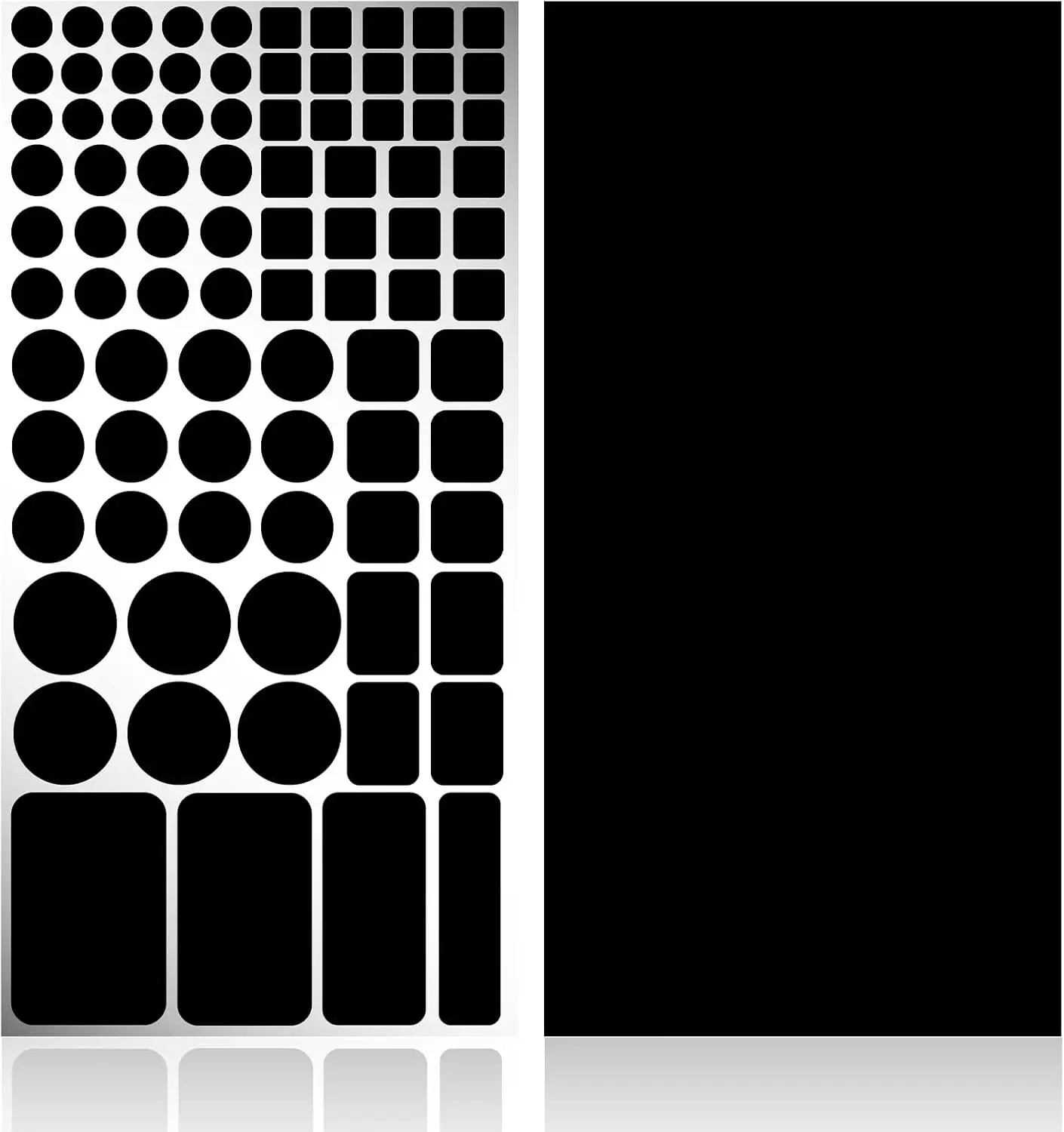 Functional LED Light Blocking Blackout Stickers for Electronics - 2 Sheets (1 Cut-Out + 1 Uncut), 100% Dimming Home Decor Switch Covers