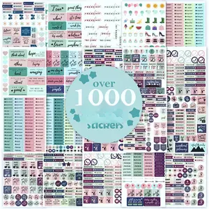 Planner Stickers - Set of Over 1,000 Planner Stickers - 20 Sheets of Colorful Stickers -