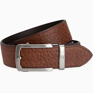 Bison Cognac Luxury Ratchet Belt 1.5" [38mm]