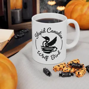 [Mug] Stupid Canadian Wolf Bird Mug Funny Canada Animal Mug, Heated Rivalry Movie Mug, Shane Hollander - Ilya Rozanov, Heated Movie Rivalry Mug, Movie Gifts, Gifts For Her