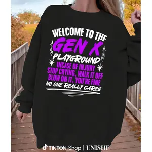 Gen X Casual Sweatshirt – 100% Unisex Funny Generation X Long Sleeve Tee