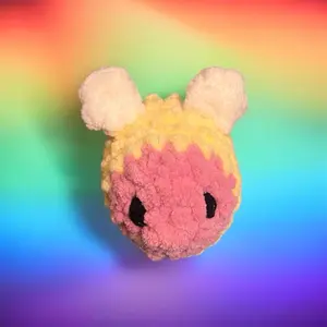 Handmade Crochet Pan Pride Bee