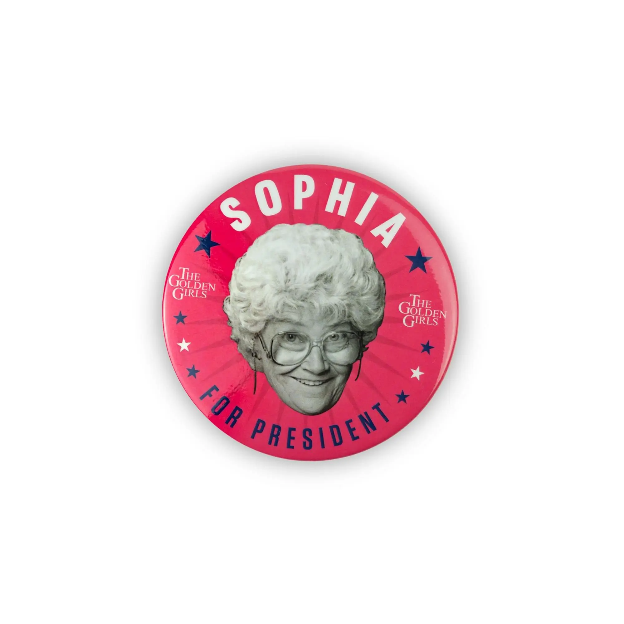The Golden Girls Sophia Presidential Campaign Official License Button Pin - 3 in Fashion Accessory for Female Fandom, Collar Clip, Brooch, Hat Pin, Hat Clip, Collectibles (Head to the Polls Themed)