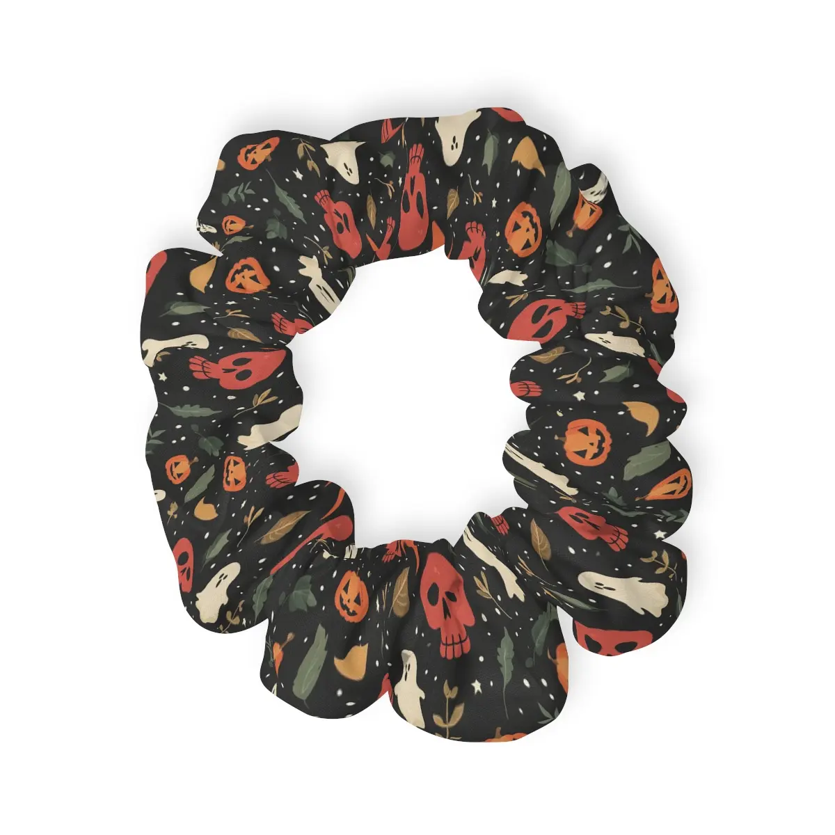 Ghost, Pumpkin, Skeleton Scrunchie