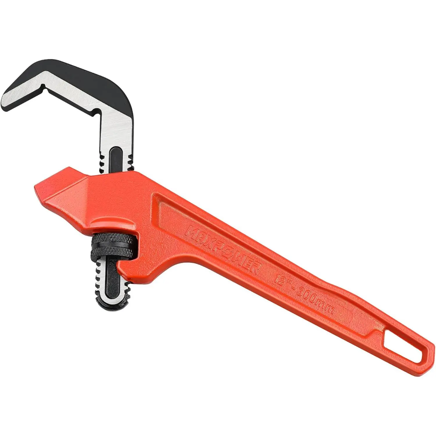Adjustable Offset Hex Wrench, 12 Inch, Red, Cast Iron
