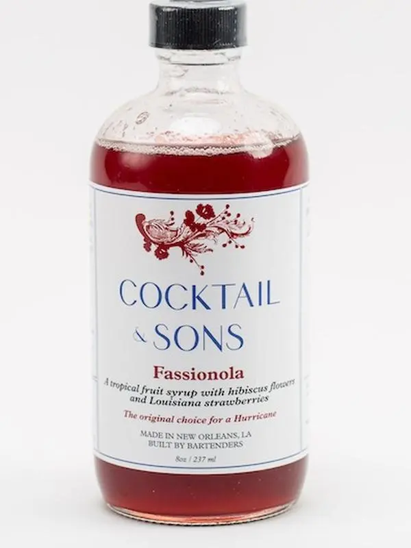 C&S Fassionola (Seasonal) - a tropical fruit syrup with pineapple, mango, passionfruit blended with a rich hibiscus syrup, and a strawberry lime syrup.