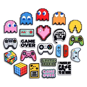 Game Croc Charms 22PCS PVC Clog Pins Accessories Party Favors Birthday Gifts Holidays Decoration for Boys Women Girls