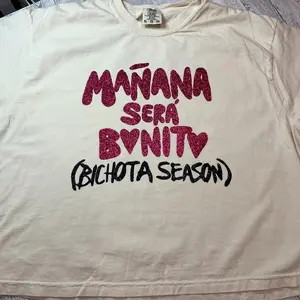 Manana sera Bonito crop top bichota season Glitter Womenswear