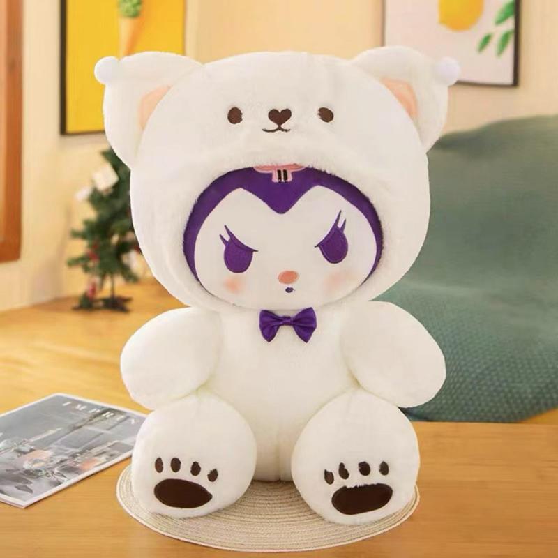 Sanrio Hello Kitty Kuromi Pacha Dog Yugui Dog Plush Figurines Adorable Soft Stuffed Animals Perfect Gift for Girlfriend