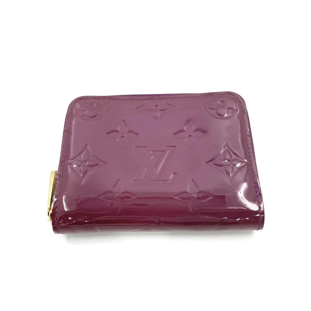 Pre-owned Louis Vuitton Vernis patent leather Small Leather Goods Zippy Coin Purse Fuchsia (shiny, deep pink) Very Good S014260701041