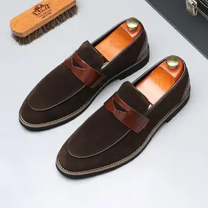 Men’s Slip-On Loafers – Soft Sole, Vintage British Style, Casual Leather Shoes