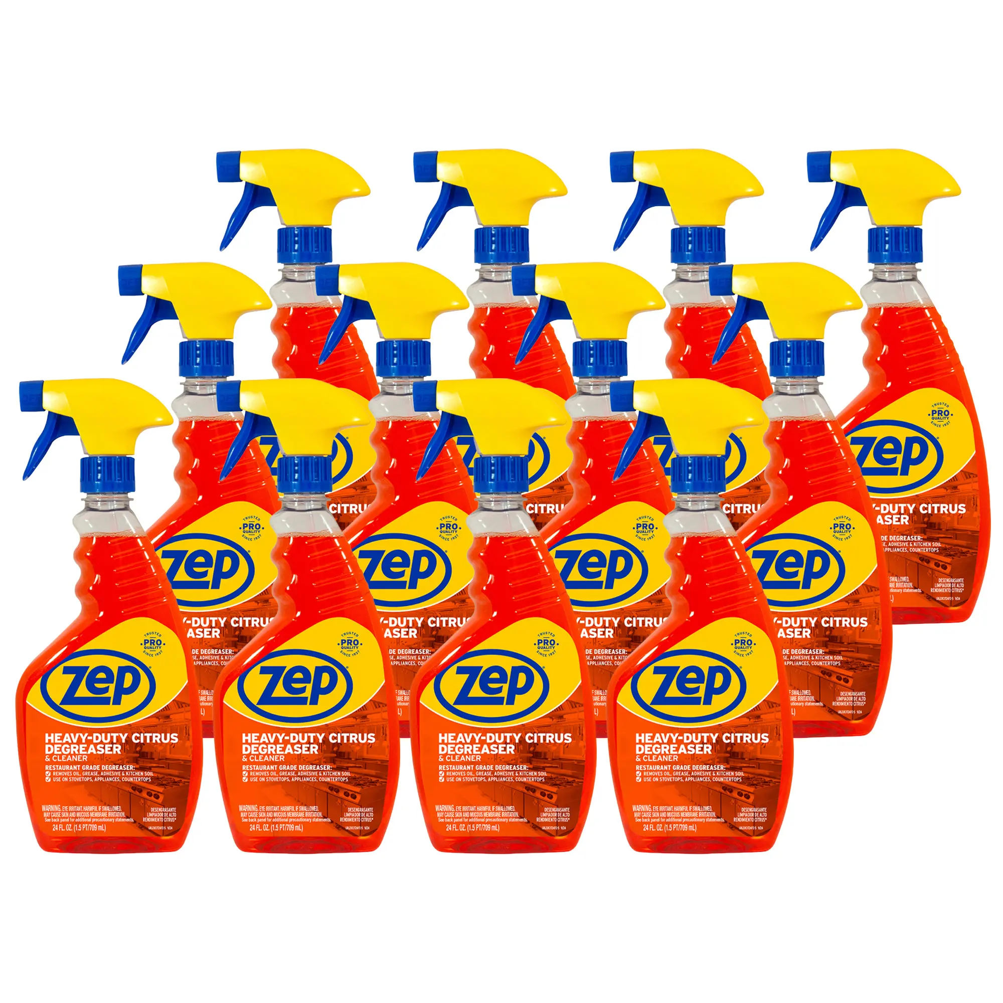 Zep Heavy-Duty Citrus Deep Cleaner Spray Bottle, 24 Fl oz - Household Kitchen Cleaner for Stainless Steel Stove & Oven