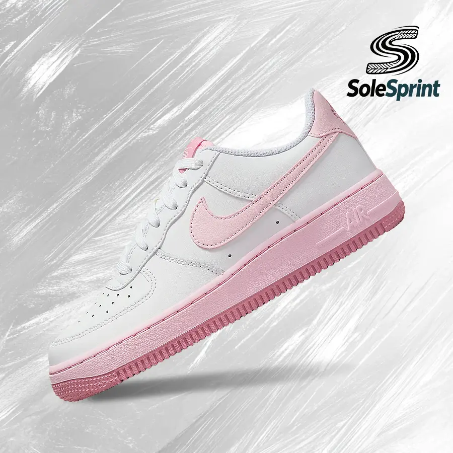 NIKE Women's Air Force 1 Low 'Valentine's Day 2024' (GS) Low Cut Athletic Sneakers, Vintage-Inspired Shoes with Shock-Absorbent Comfort for Streetwear FV5948-100, Female, Casual Wear, W5.5/4Y
