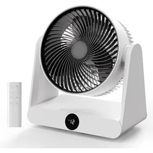 Oscillation Air Circulator Fan with Remote, 12000mAh  Operated Cordless Desk Fan, 20dB  Quiet Table Fan for Bedroom  Office, 12 Speeds, 12H Timer, 650 CFM  Airflow