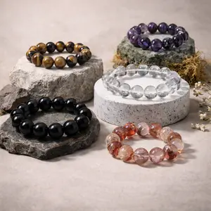 [Quiet Light] 12mm Natural Crystal Bracelet Collection – Bold Energy, Choose What Aligns