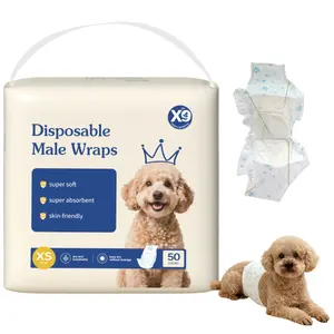 X9 Petdiapers(male) are available in a variety of sizes to provide a tailored fit. They are equipped with humidity indicator, double leakage barrier and special tail opening design, and have super water absorption capacity of > 600ml.