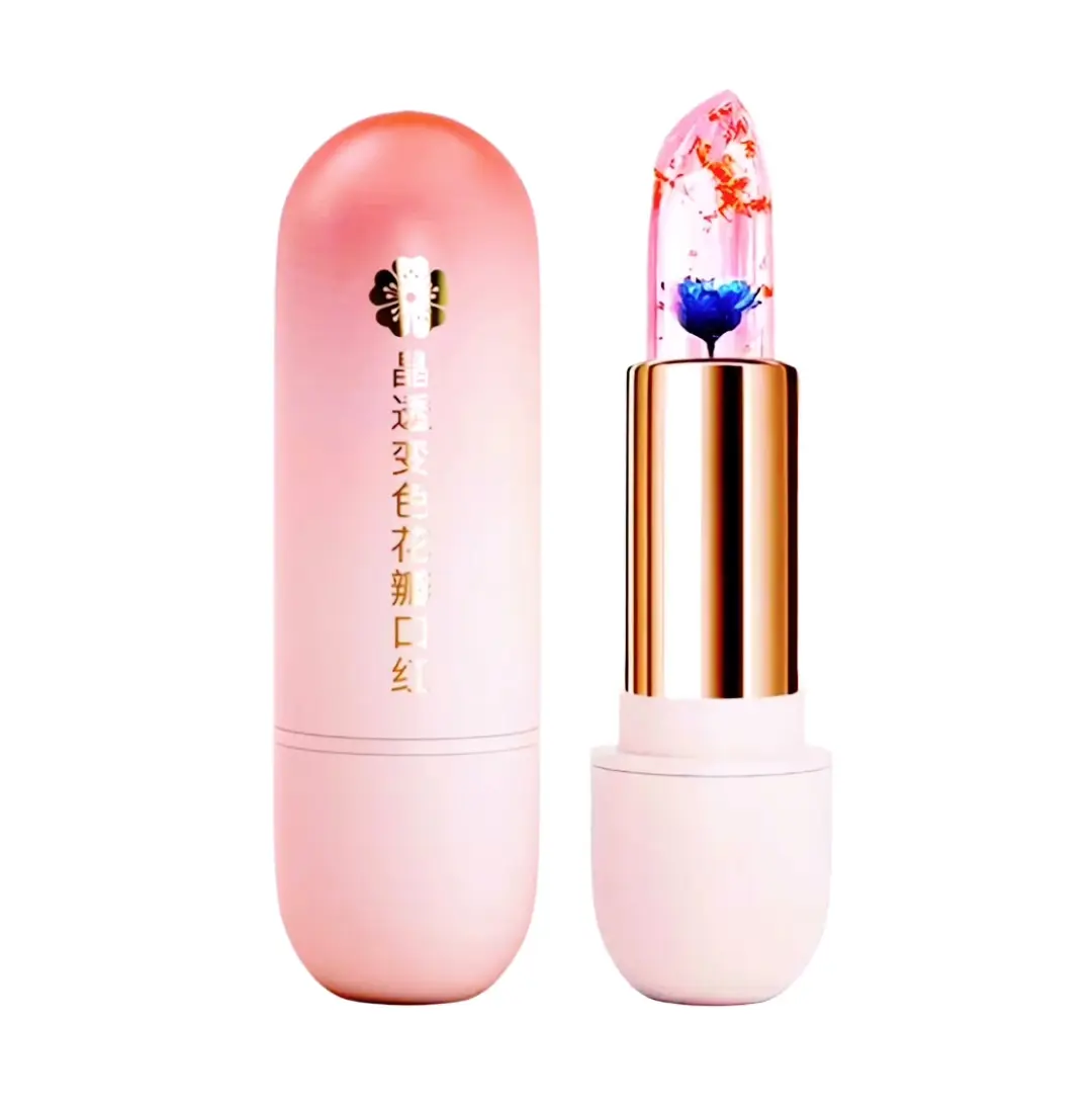Flower Temperature Color Changing Lip Balm Moisturizing Glossy Lip Plumper Natural Long Lasting Lip CareJuicy Temperature Color Changing Lipstick, Moisturizing Flower , Hydrating  Lip Gloss for All Occasions Makeup glossy lip-plumping lip balm