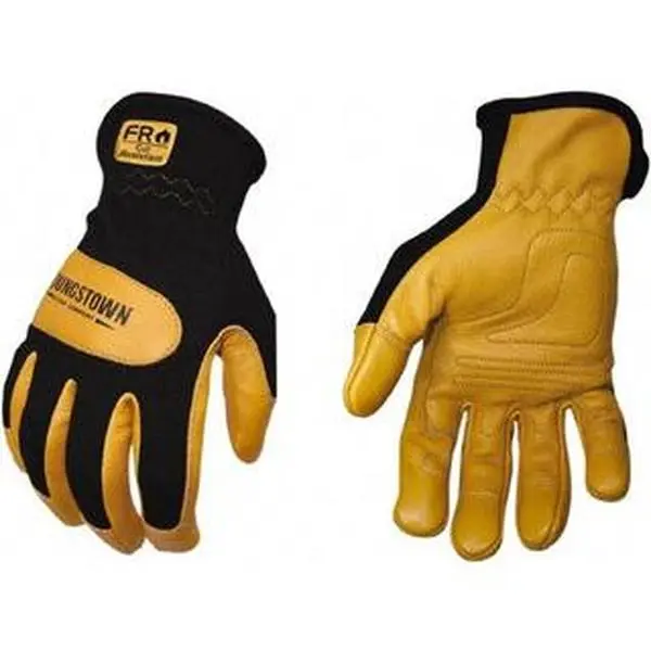 Youngstown Glove Size S Arc Flash & Flame Resistant Work Safety Gloves - Leather or Synthetic Leather, Kevlar Liner, 12 cal/Sq cm Max Arc Protection, HRC 2, ANSI Cut Level 3, NFPA70E & ASTM F2302 Certified 12-3270-80-S