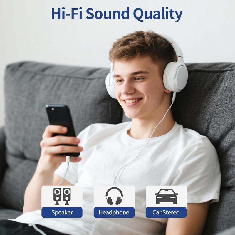 Aux to USB C, USB C to 3.5mm Audio Aux Jack  (3.3ft 2-Pack), Type C to 3.5mm Headphone  Stereo Cord for  16 15 Pro Max,  Galaxy s25 S24 S23 S22 Ultra, Note 20,  Pixel 5 6 XL