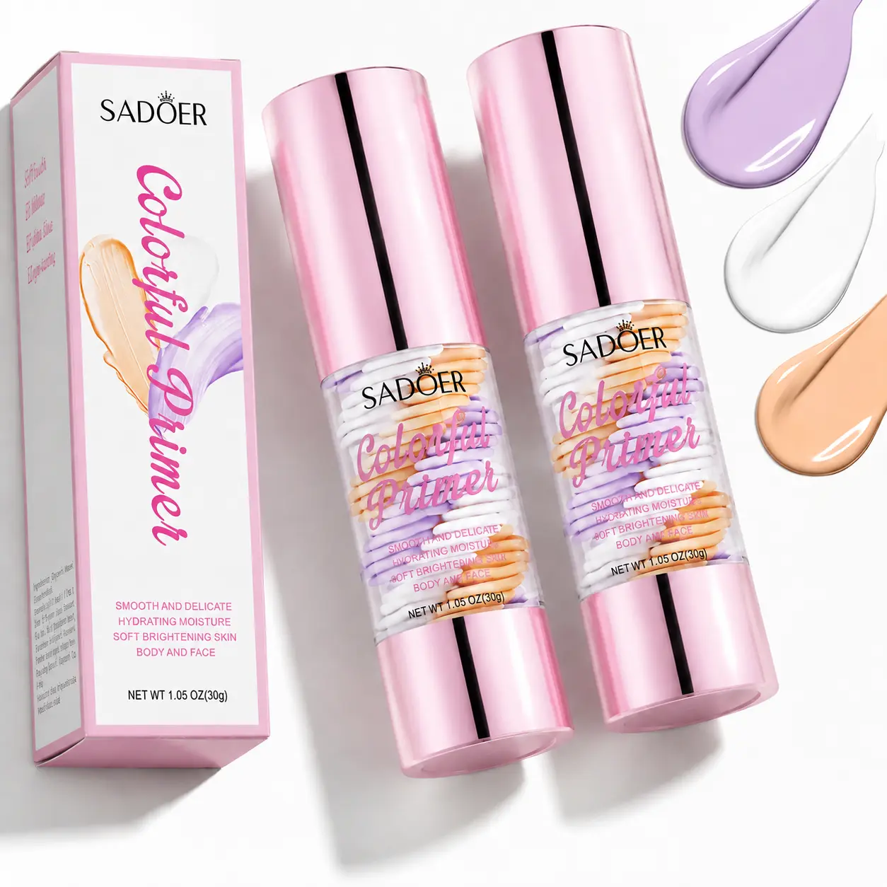 3 in 1 Color Correcting Serum, Broad Spectrum SPF 50 Primer for Face Before Makeup | Sunscreen One Step Makeup Primer,SPF 50 PA+++ Isolation Cream,Color Correcting Facial Serum Oil Control & Moisturizing