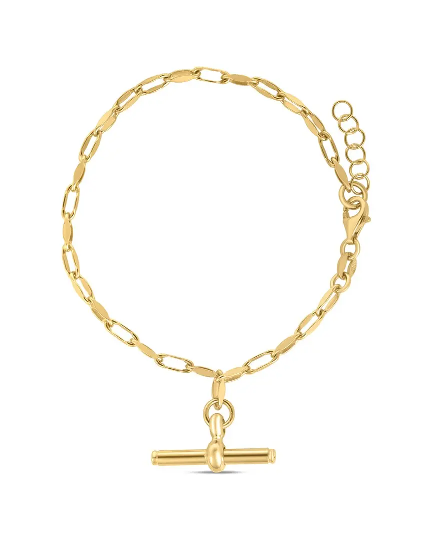 Piazza di Spagna 14K Over Italian Silver Toggle Bracelet