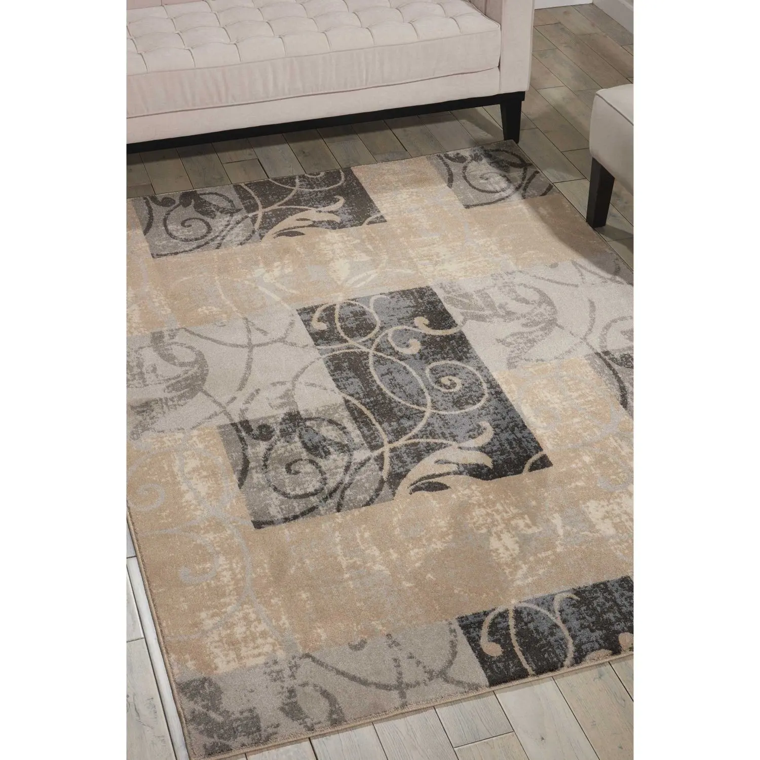 Nourison Maxell Multicolor Geometric Indoor Area Rug, Contemporary Decorative Home Decor Piece, Modern Abstract Carpet, Contemporary Decorative Rug, Indoor Area Rugs
