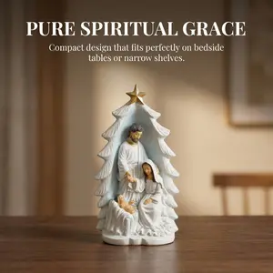 Resin Nativity Scene Set, Modern Minimalist Desktop Decoration, Living Room Church Craft Ornament, Home Decor Accessories