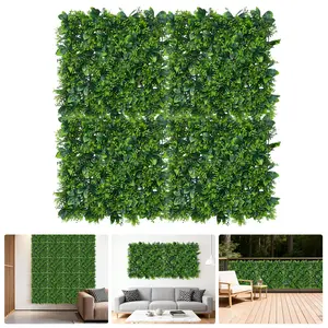 Artificial Greenery Wall Panels for Home Decor – Realistic Faux Plant Leaf Backdrop – Lush Botanical Plastic Accent for Weddings, Photo Booths, Parties – Set of 4/8/12, 50x50cm