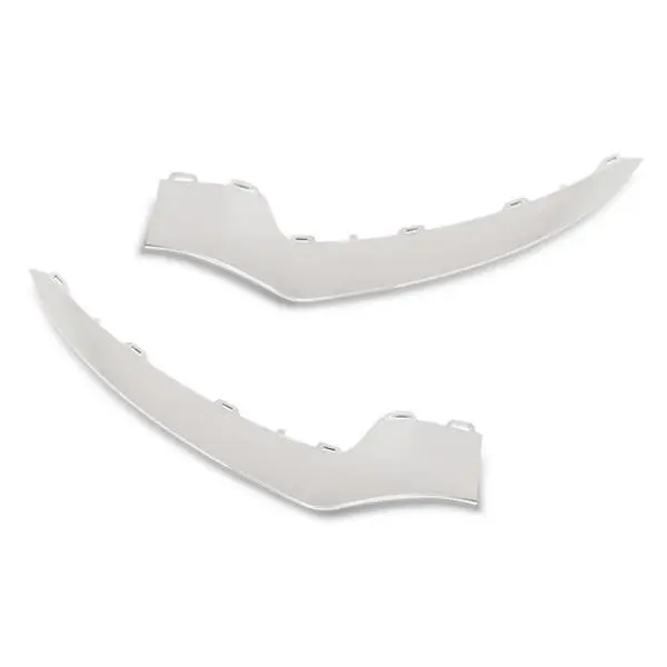 Front Bumper Trim Set - Left & Right Face Bar Moldings, Direct Fit Auto Replacement Part for 14-17 Mercedes Benz E350, E400, E550, Hassle-Free
