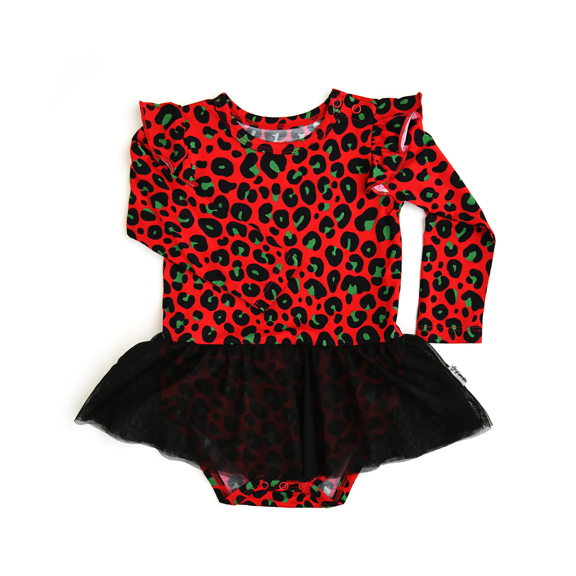 Christmas Leopard TUTU Baby Girl Clothes Bamboo Toddler Outfit Soft & Comfortable with Easy Snap Changes True to Size 6m-24m