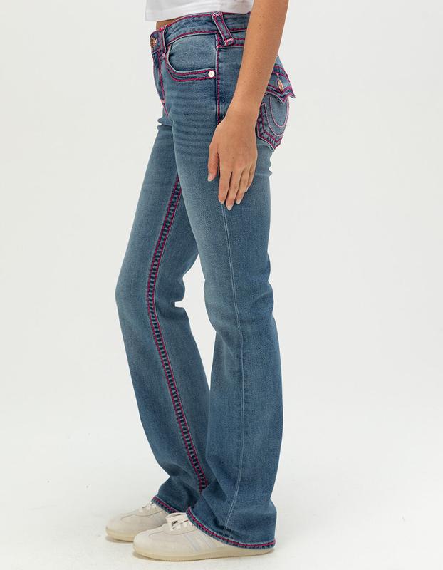 TRUE RELIGION Becca Mid Rise Super T Womens Bootcut Jeans