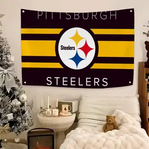 Pittsburgh Steelers Flags Flag - Ultra Soft Skin-Friendly Machine Washable Fade Resistant Banner | HD Print Lightweight Durable Outdoor Indoor Garden Flag