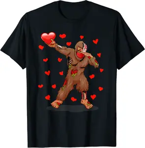 Dabbing Zombie Bigfoot Face Mask Valentine's Day Costume T-Shirt - Ajitasirba Shop 83B09QFTLPHR